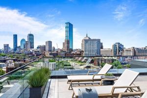 Udsigt til Boston eller udsigt til byen taget fra lejligheden