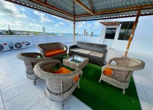 Χώρος καθιστικού στο Apartamento en Manta