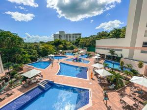 an overhead view of the pool at a hotel at Equilíbrio PARK VEREDAS - Rio Quente-Goias in Rio Quente