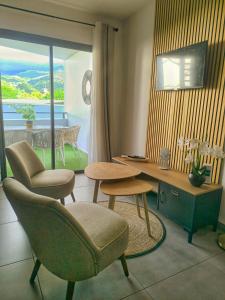 Posezení v ubytování Stay In Tahiti