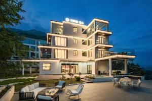 El edificio en el que está el hotel