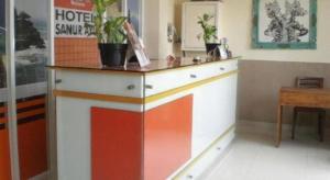 a room with a counter with plants on it at Sanur Ayu Hotel in Sanur