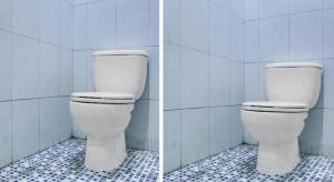 zwei Bilder einer Toilette im Bad in der Unterkunft OYO Life 91205 Rindang Guesthouse Syariah in Karawang + 81 Fotos