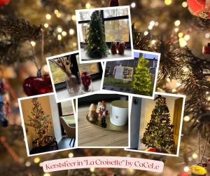 a collage of photos of a christmas tree at Cacele - La croisette 5 appartementen en 6 tweepersoonskamers in Vresse-sur-Semois