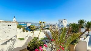 - Balcón con plantas y vistas a la ciudad en Dar Hikayat, en Tánger