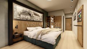 En eller flere senge i et værelse på Hotel & Wirtshaus Waldschlösschen - Spezialausschank Augustiner -