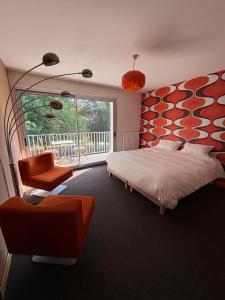 Postel nebo postele na pokoji v ubytování La Maison de l'Orbière - Suite