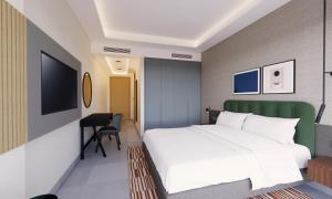 TV a/nebo společenská místnost v ubytování Marriott Executive Apartments Jumeirah Lakes Towers, Dubai