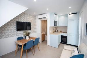 Kuchyň nebo kuchyňský kout v ubytování Cabaña del mar