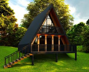 Zahrada ubytování Cozy Cabin Banoja