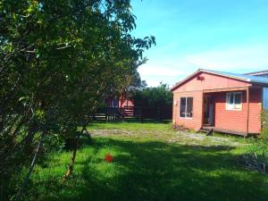 Zahrada ubytování acogedora cabaña en balneario lechagua