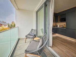 Ban công/sân hiên tại Apartment Klára by Interhome