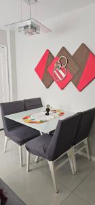 Χώρος καθιστικού στο Apartamento 2 quartos vila velha Edifício Jacaranda 101