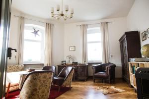 Et opholdsområde på Ferienwohnung Oberförsterei Sosa I