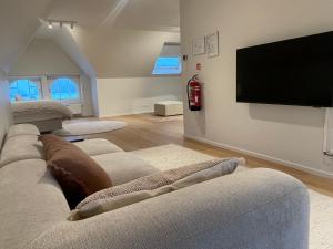 TV a/nebo společenská místnost v ubytování Villa Magnolia B&B