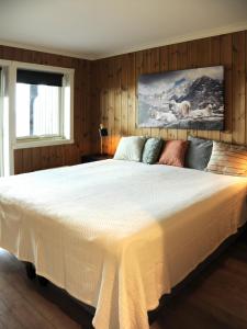 Ένα ή περισσότερα κρεβάτια σε δωμάτιο στο Apartment in Gol Skisenter