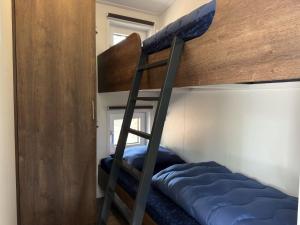Letto a castello in una piccola camera con scala. di Ommerland a Ommen
