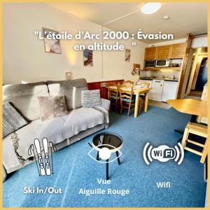 Кухня или мини-кухня в L'Etoile d'Arc 2000 - Ménage inclus - Arc 2000 - Ski IN-OUT - La Conciergerie du Varet
