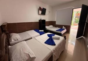 Ένα ή περισσότερα κρεβάτια σε δωμάτιο στο Quinta de san pedro +86 φωτογραφίες