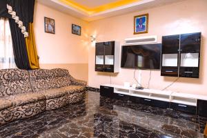 Μια τηλεόραση ή/και κέντρο ψυχαγωγίας στο Appartement Nika