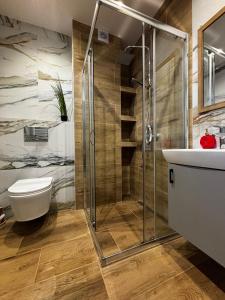 Koupelna v ubytování Pokoje gościnne Denega