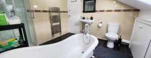 une salle de bain avec baignoire et toilettes dans l'établissement The Spacious Urban Retreat, à Douglas