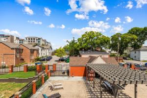 a view from the roof of a building with a stage at The Fancy Nancy in Nashville