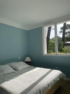 Postel nebo postele na pokoji v ubytování La Maison du Lac