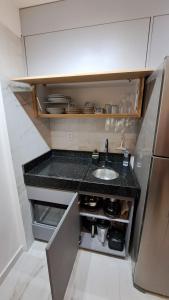 Køkken eller tekøkken på Harbor Living - Flat no Centro, Piscina, Academia & Wi-Fi