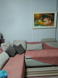 Ένα ή περισσότερα κρεβάτια σε δωμάτιο στο Quarto em apto com vista para o Cristo