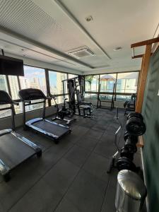 Fitness centrum a/nebo fitness zařízení v ubytování Flat Rooftop Boa Viagem Recife