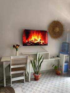 TV a/nebo společenská místnost v ubytování Marieella homes