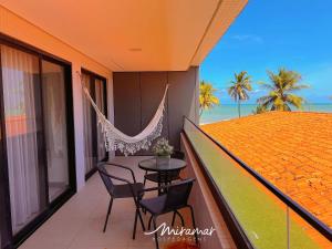 Ban công/sân hiên tại Maravilhoso flat vista mar no Altamare