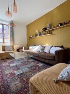 Posezení v ubytování Venez Chez Vous Parenthese du lac