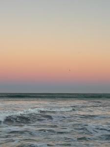 a view of the ocean at sunset at Salty Stay Scarborough in Perth