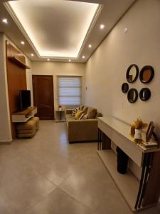 Posezení v ubytování Coqueto y cómodo Duplex