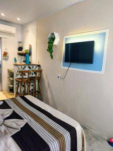 TV a/nebo společenská místnost v ubytování Villa jujubas da vovó + 10 fotografií