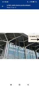 a screenshot of a website of a stadium at Studio des Trois Frontières in Saint-Louis +3 photos