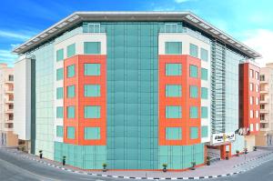a rendering of a building with orange at Al Khoory Atrium in Dubai