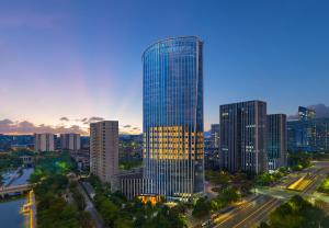 a rendering of a tall building in a city at Fairfield by Marriott Hangzhou Future Sci-tech City in Hangzhou
