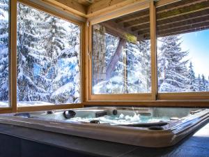 Chalet cosy avec jacuzzi, billard, wifi et animaux admis pour 8 personnes - FR-1-836-32 v zimě