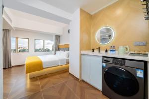 Nhà bếp/bếp nhỏ tại Yue Mei Elegant Hotel Apartment (Pazhou Exhibition Center)