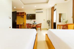 Η κουζίνα ή μικρή κουζίνα στο Tam Cốc Serenity Hotel