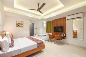 Postel nebo postele na pokoji v ubytování Hotel Rock View