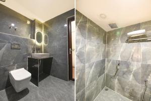 Koupelna v ubytování Hotel Rock View + 32 fotografií