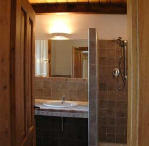 A bathroom at Agriturismo Il Falco del Monte Fumaiolo