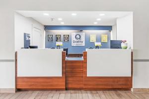 a lobby of a dental office with two whiteboards at Quality Inn & Suites On The River in Glenwood Springs +88 photos