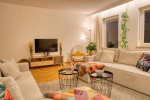 TV a/nebo společenská místnost v ubytování Krumpes Quarters