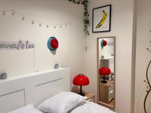 Postel nebo postele na pokoji v ubytování L'escale Maison Wifi Parking Privé Un Séjour à Part