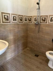 une salle de bain avec un lavabo et des toilettes dans l'établissement Kandy IVY Banks Holiday Resort, à Kandy 40 autres photos